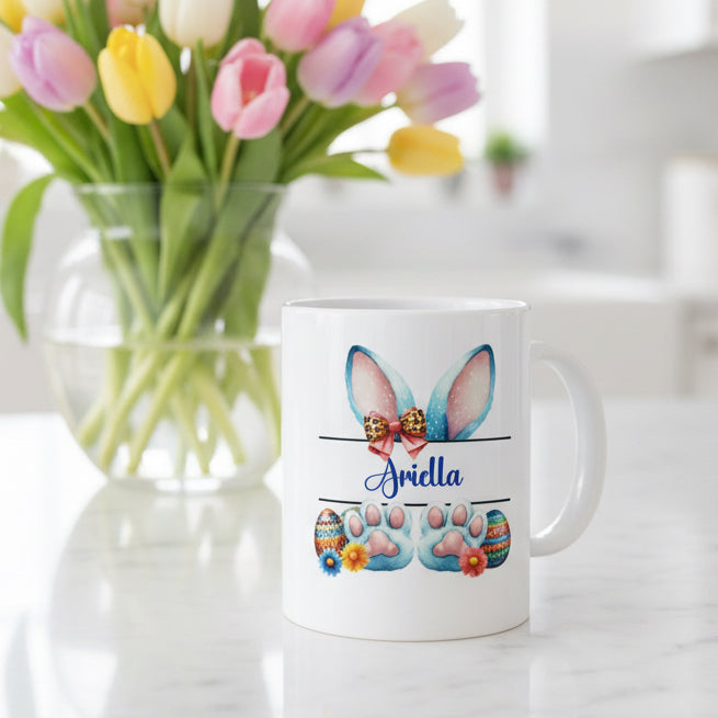 Easter Blue Bunny Split Design