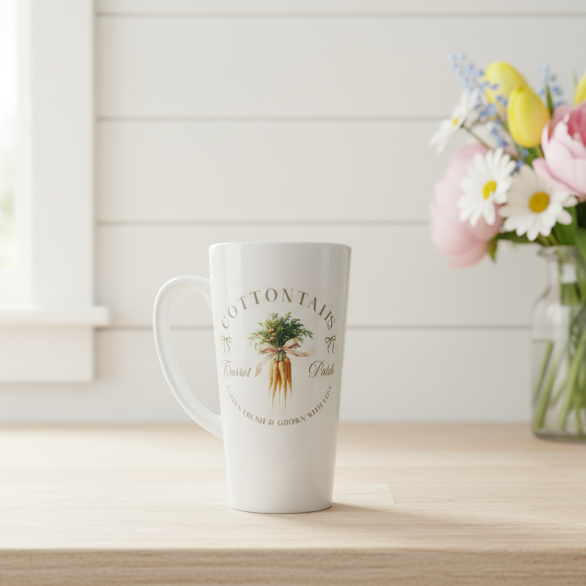 Vintage Spring Carrot Latte Ceramic Mug 17oz inc Box