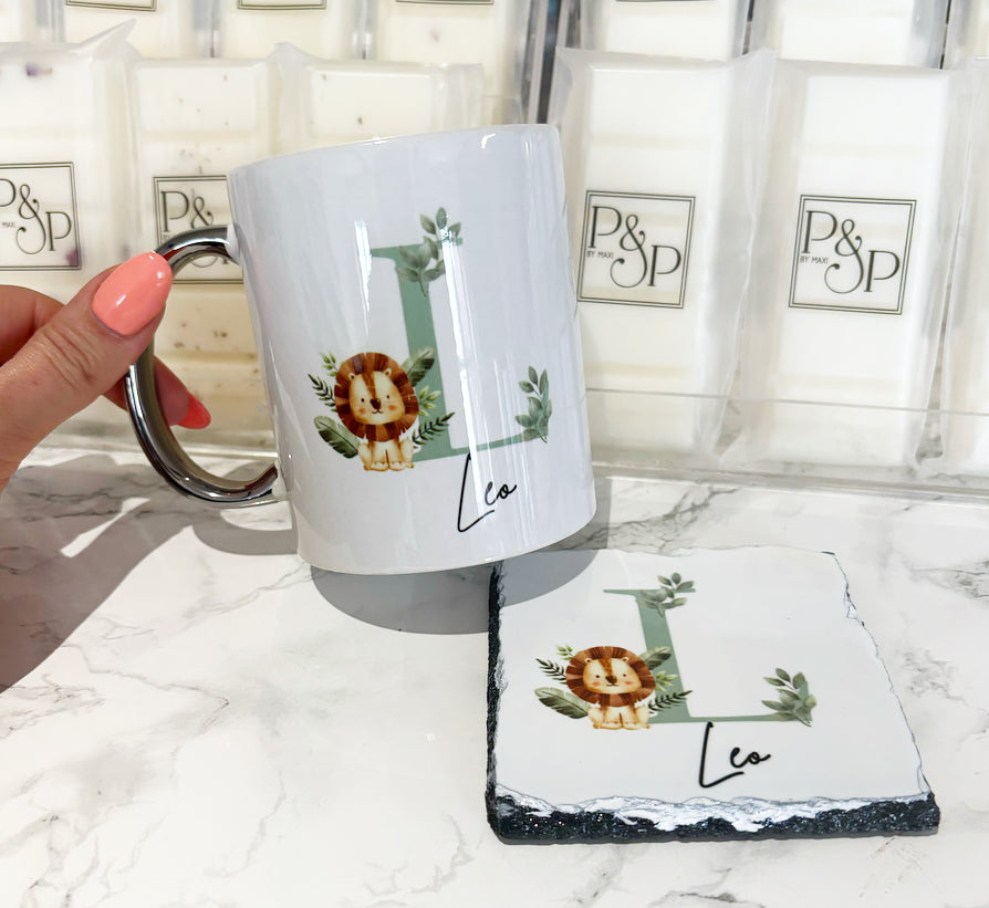 Green Initial with Lion (Various Products)