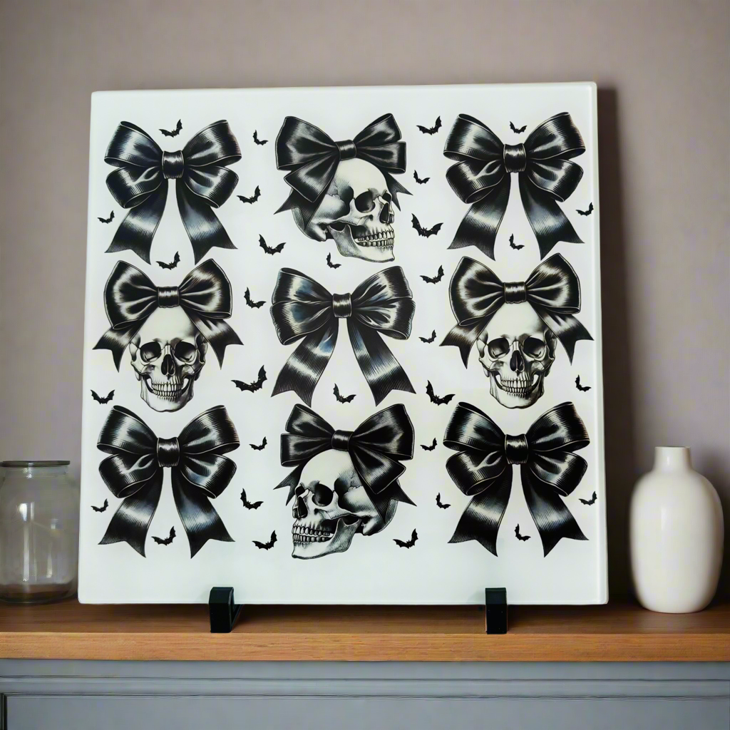 Bows and Skulls Chopping Board 30cm