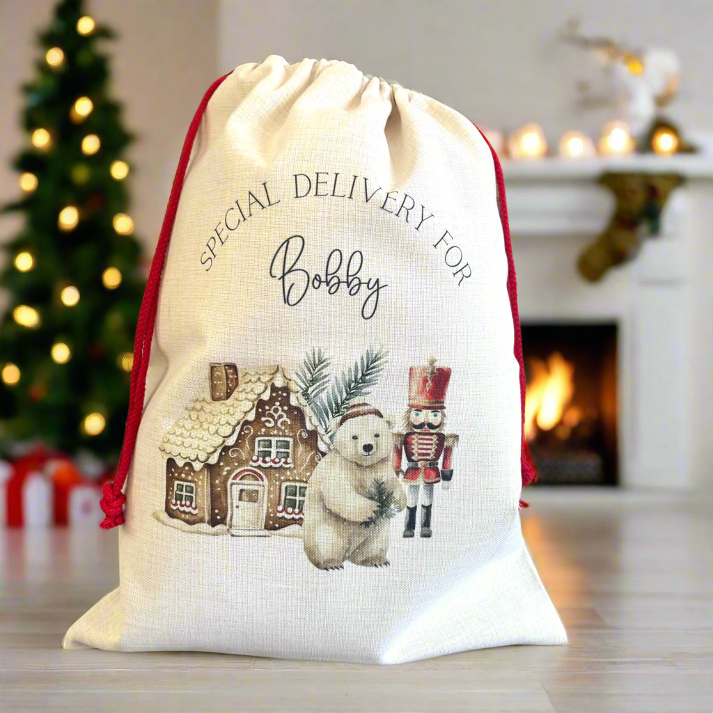 Nutcracker and Polar bear Santa Sack