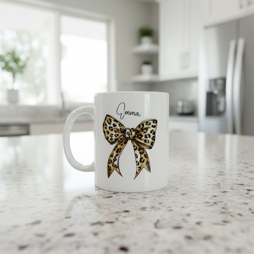 Leopard Print Bow 11oz Mug