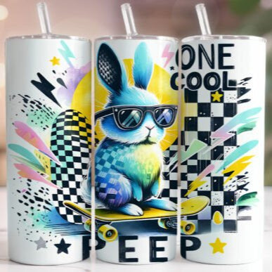 One Cool Peep Rabbit Skinny Tumbler