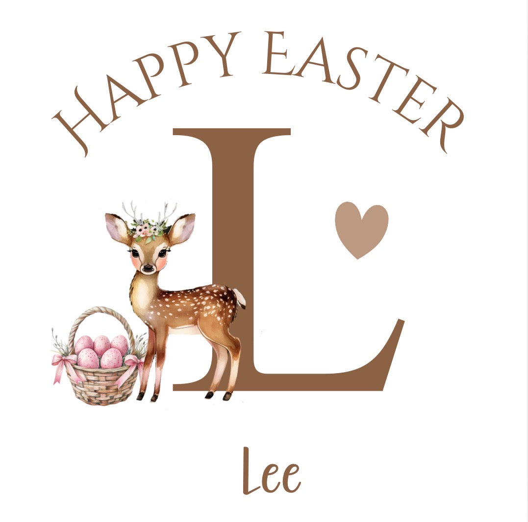 Tester Teddy and Tote Bag- Initial Deer