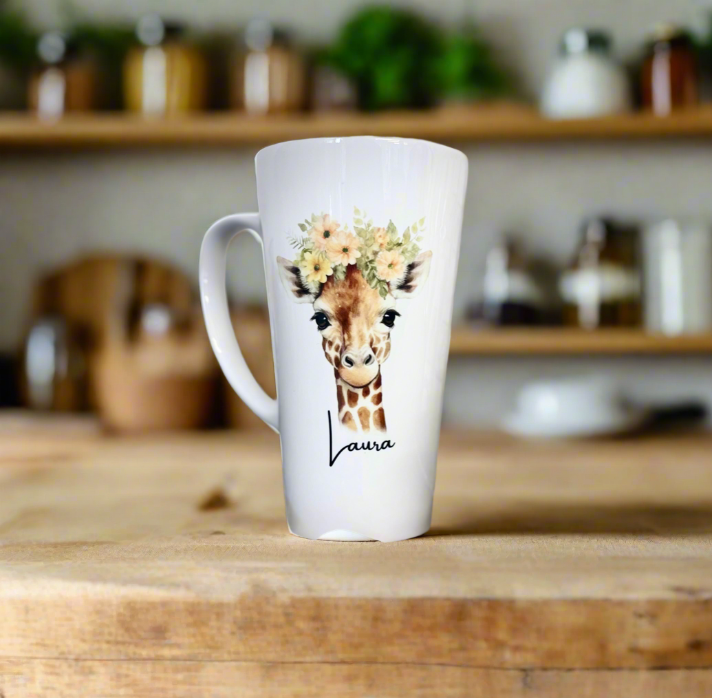 New Latte Girraffe Ceramic Mug 17oz inc Box Design