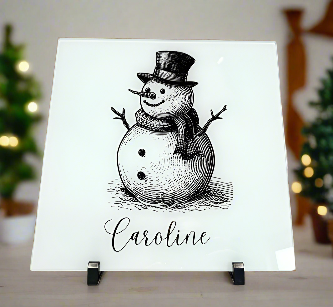 Snowman 30cm Chopping Board