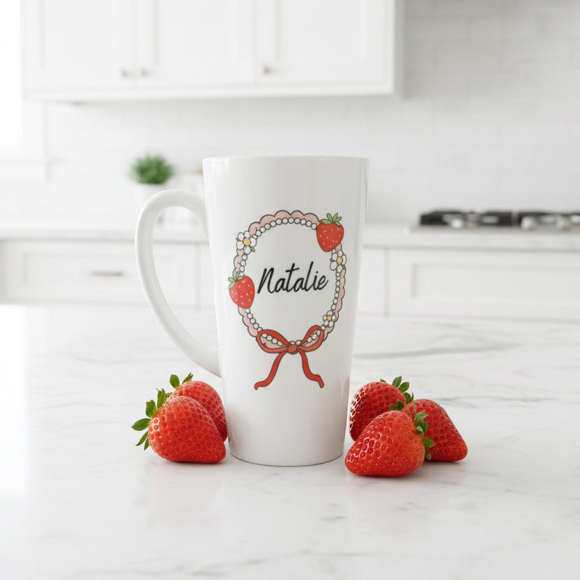 Strawberry latte Ceramic Mug