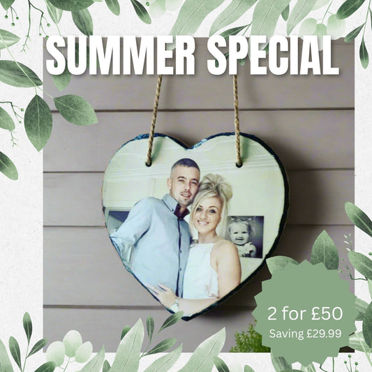 Gloss Heart Hanging Slate (19cm)