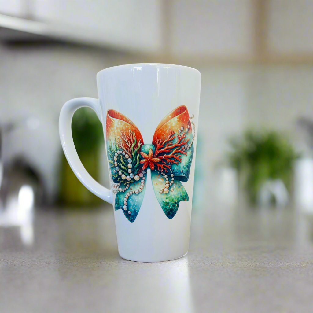 Mermaid Bow 17oz Latte Mug