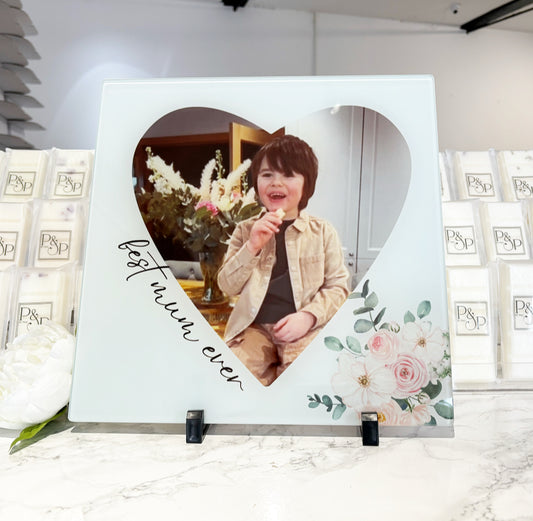 Square Love Heart Design Chopping Board 30cm