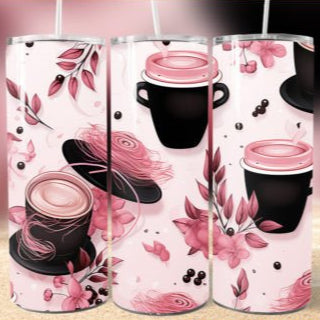 Pink Coffee skinny Tumbler 21oz