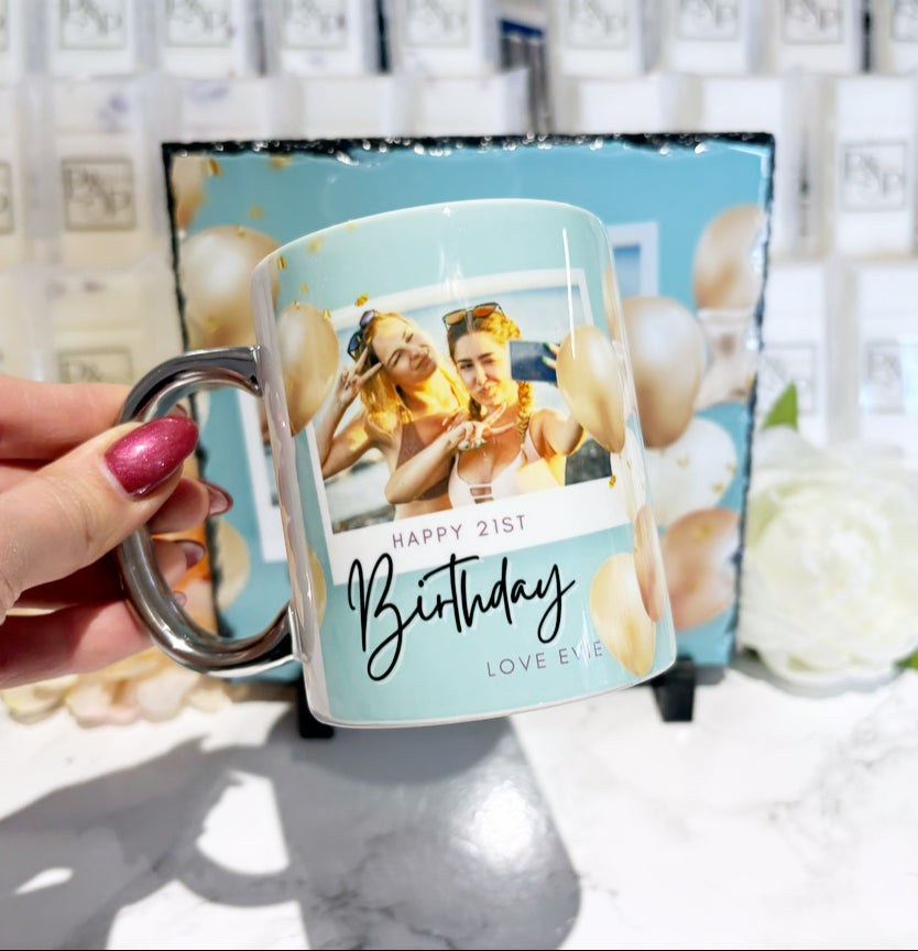 Happy Birthday Blue/ Gold Design