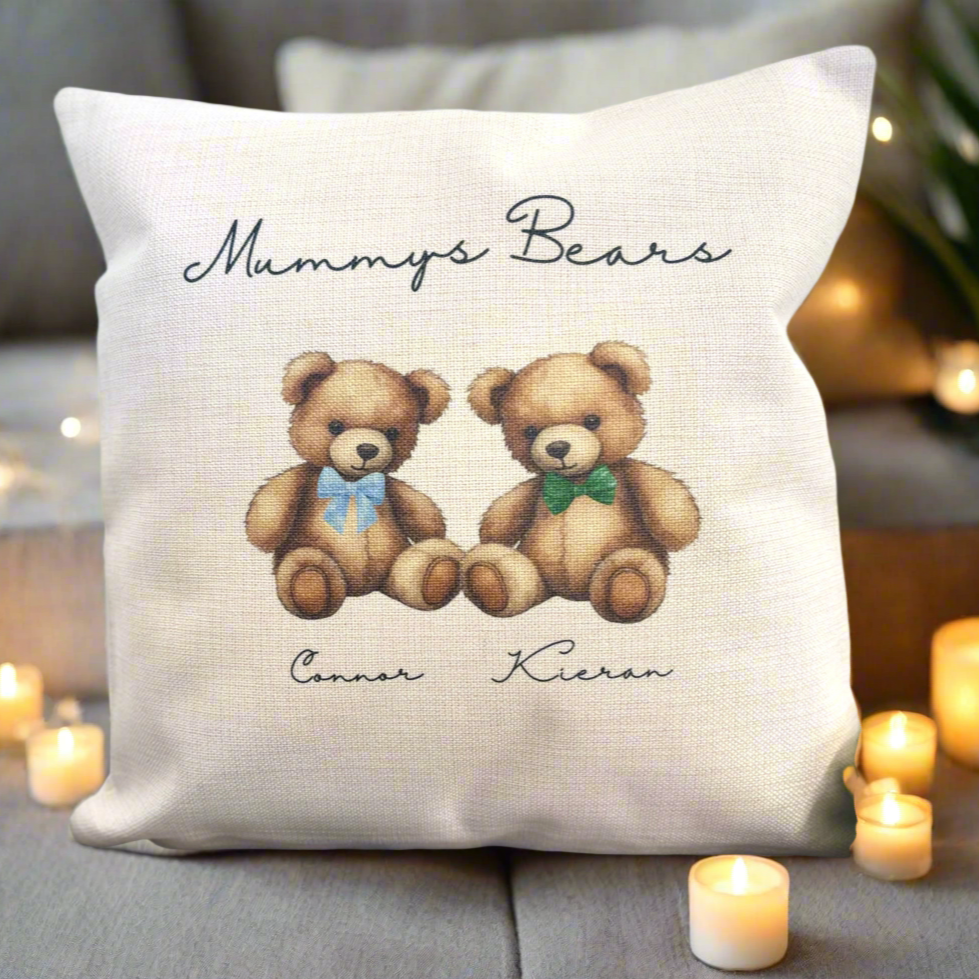 Mummys Bears (Choose bears and Genders) 40cm Cushion