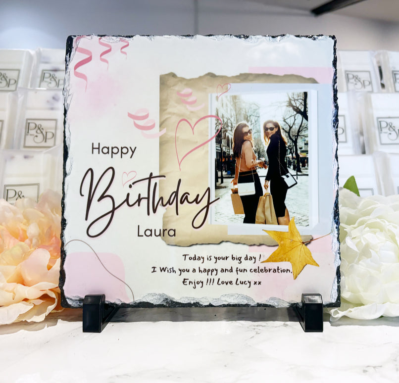 Happy Birthday Pink Hearts Design