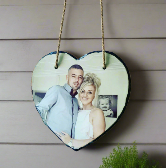 Gloss Heart Hanging Slate (19cm)