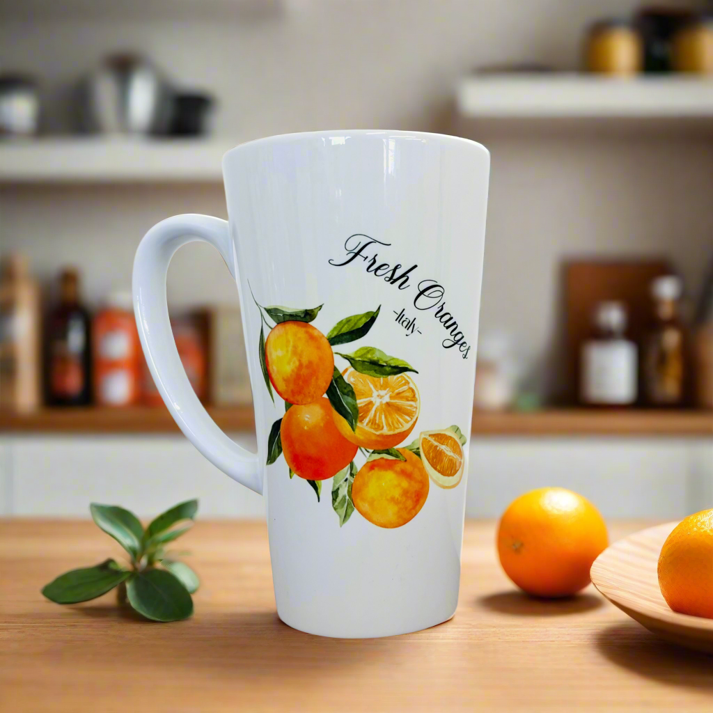 Fresh Oranges of Italy 17oz Latte Mug