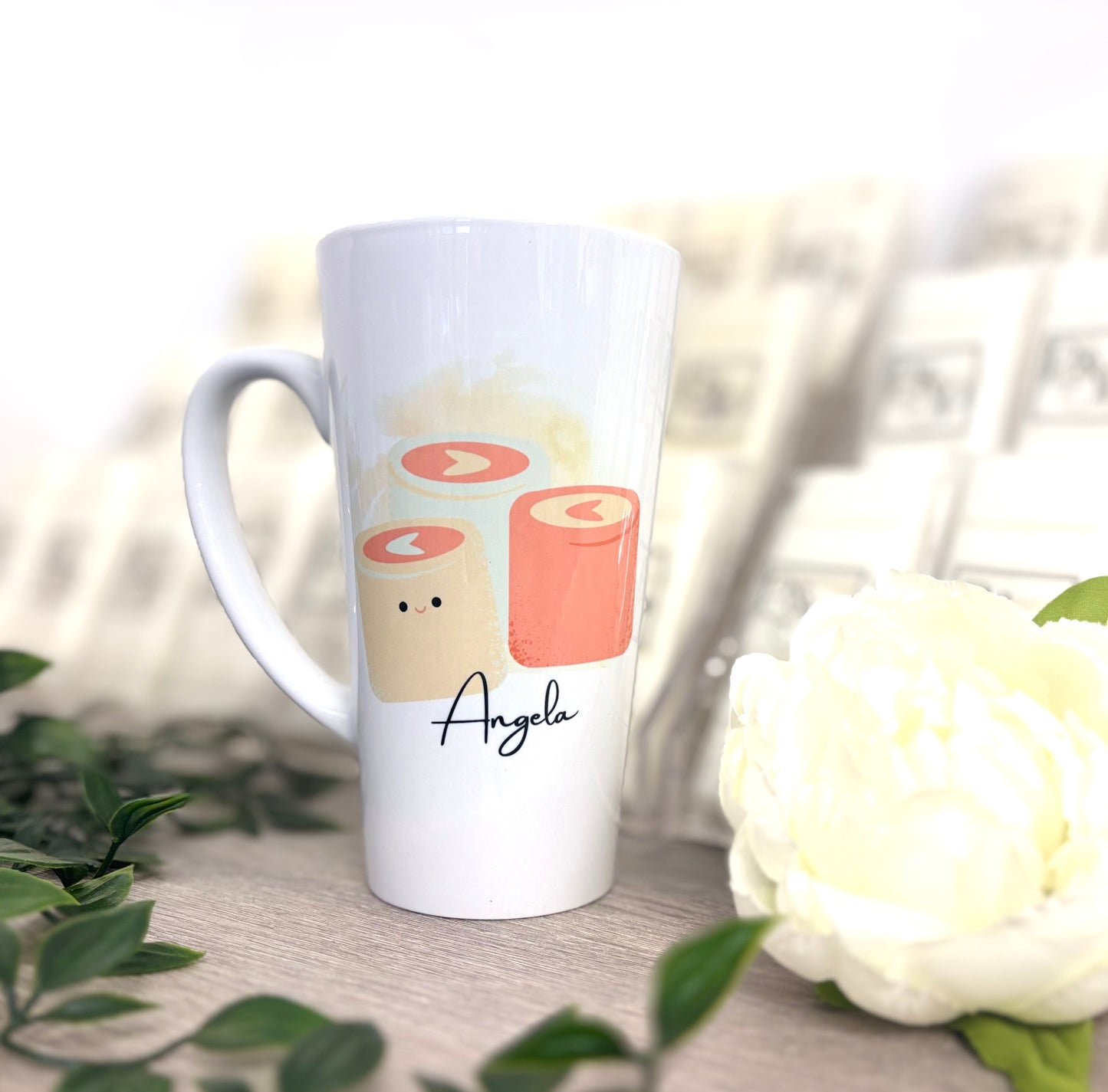 New Latte Ceramic Mug 17oz Marshmellows inc Box