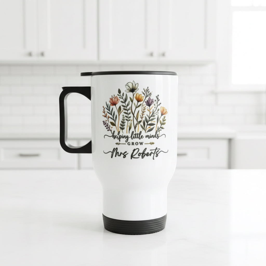 Travel Wildflower Mug 14oz Teacher Design