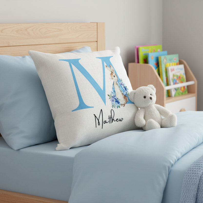 Blue Initial with Rabbit (Various Products)