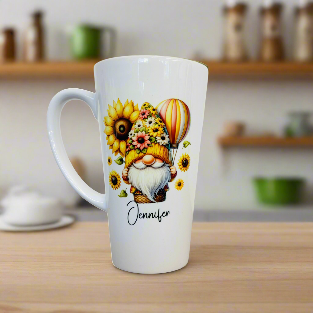 Hot Air Balloon Gonk Latte Ceramic Mug 17oz inc Box