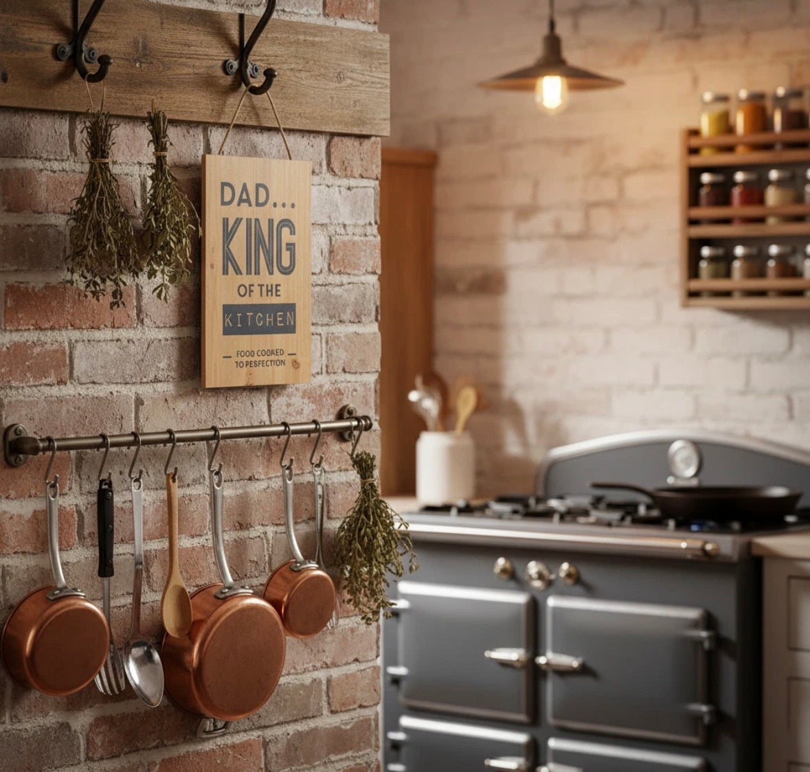 Dad- King of the kitchen - Hanging Plaque