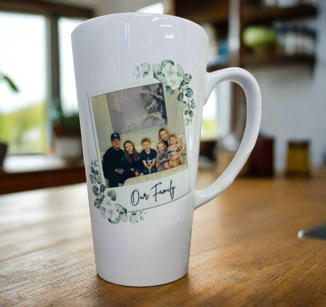 New Latte Ceramic Photo Mug 17oz inc Box