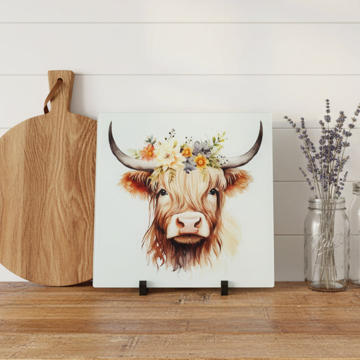 Highland Cow 30cm Chopping Board