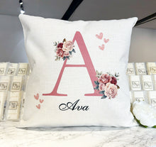Pink Initial with Flowers Design (Various Products)