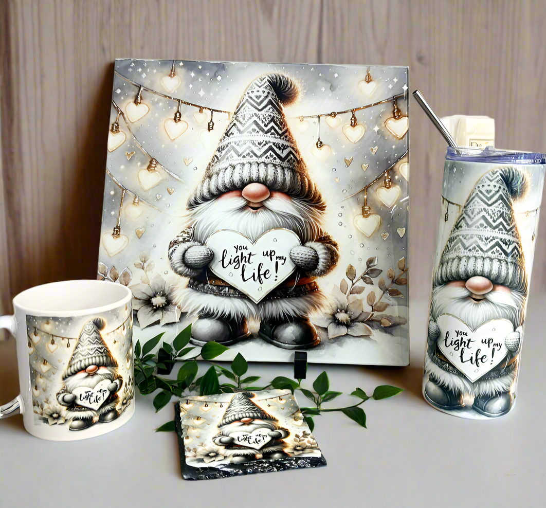 Grey Gonk Bundle (Splashback, Tumbler & Mug and Coaster)