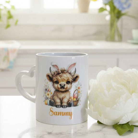 Highland Cow Tartan Bow Design