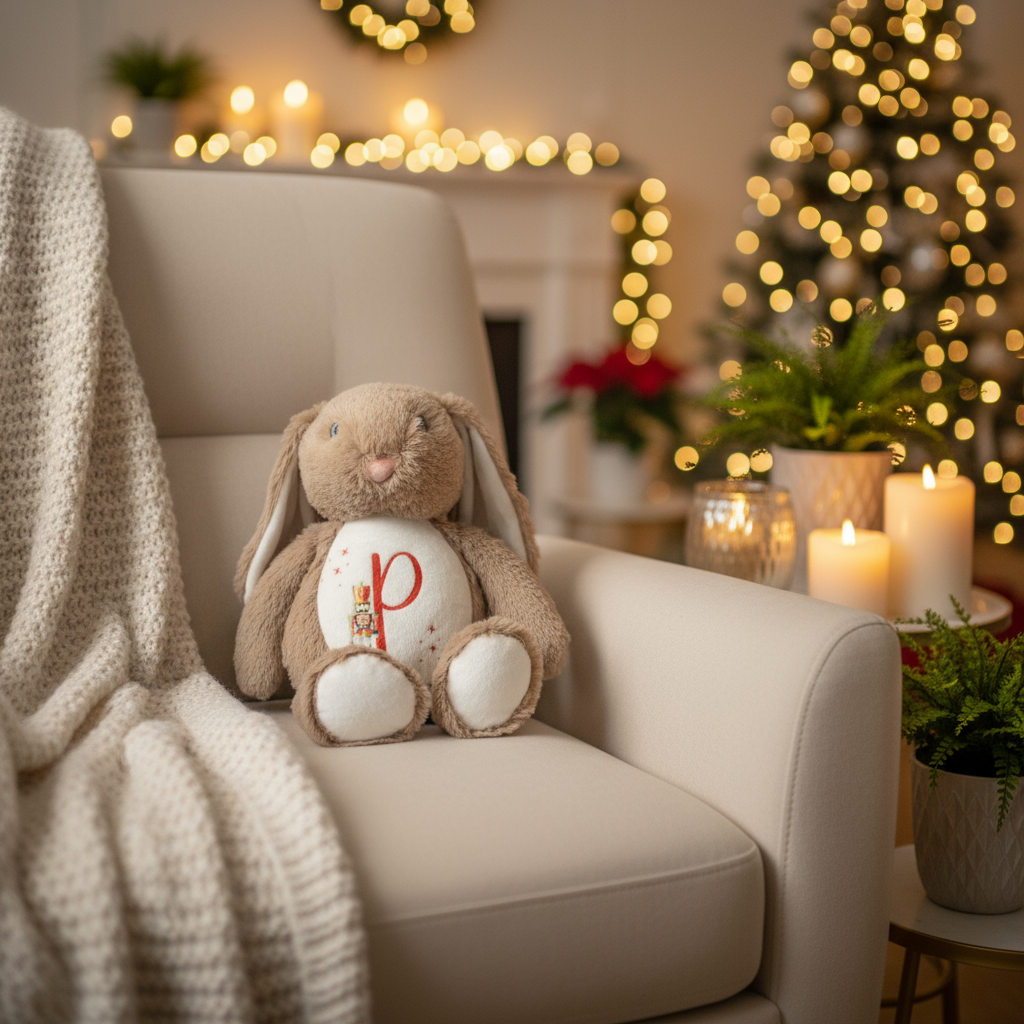 Nutcracker Initial Floppy Rabbit Plush Teddy