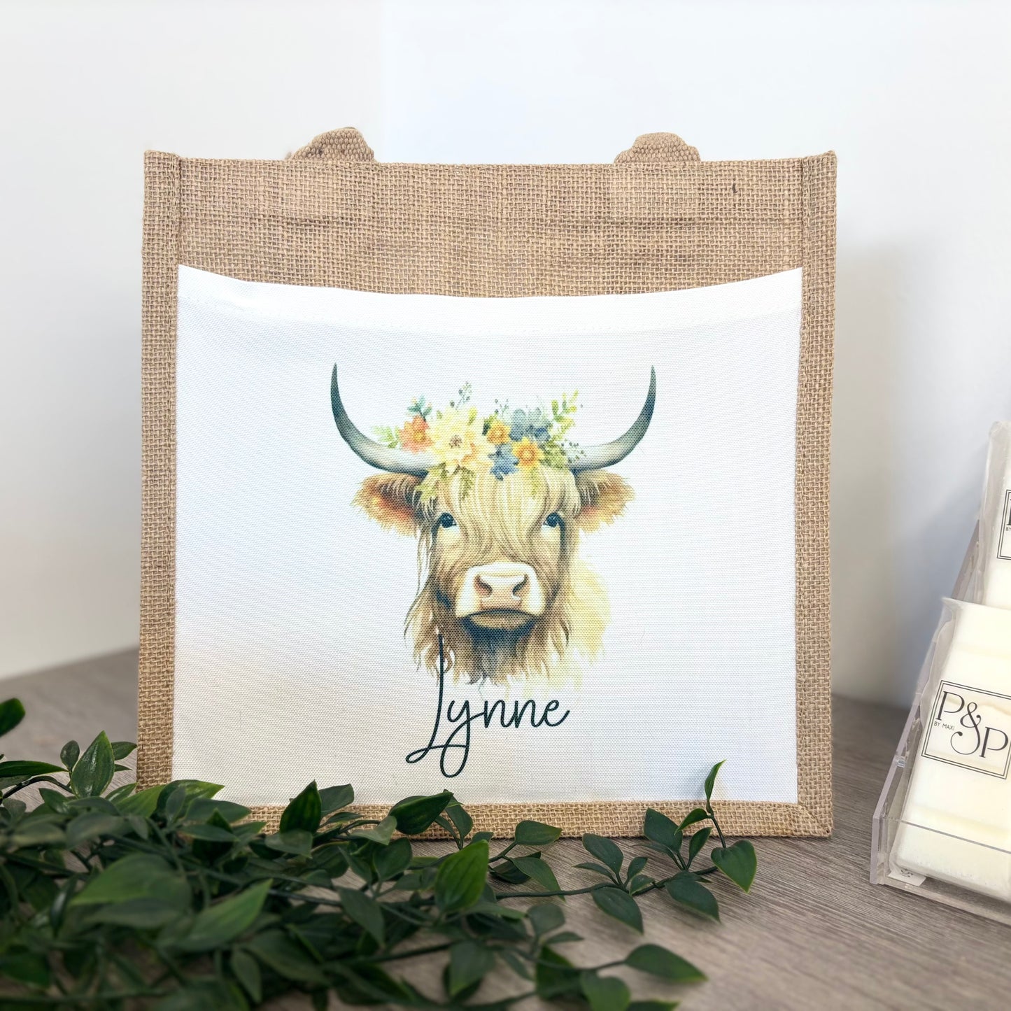 Highland Cow Design Tote Bag