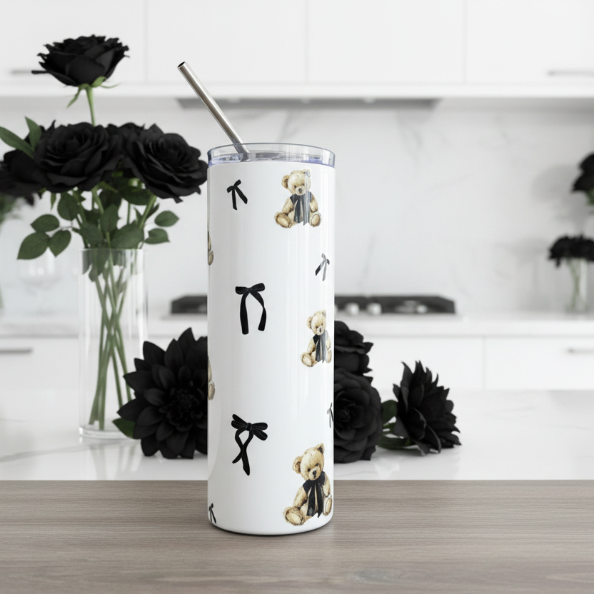 Black Bow Teddy Tumbler