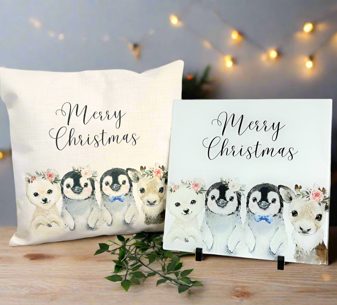 Merry Christmas Watercolour Animals Design (Various Products)