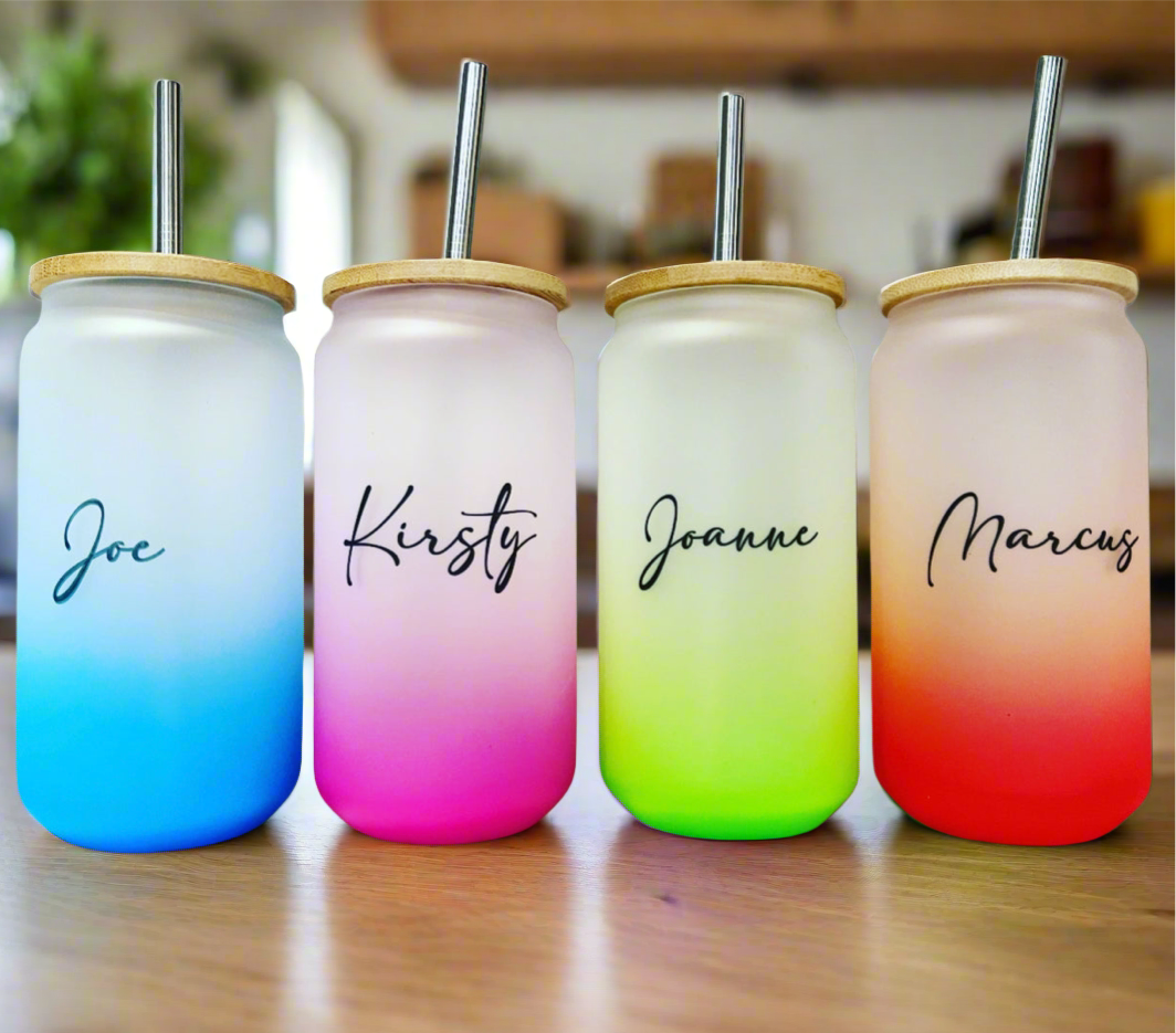 Name Neon Bamboo Tumbler 18oz