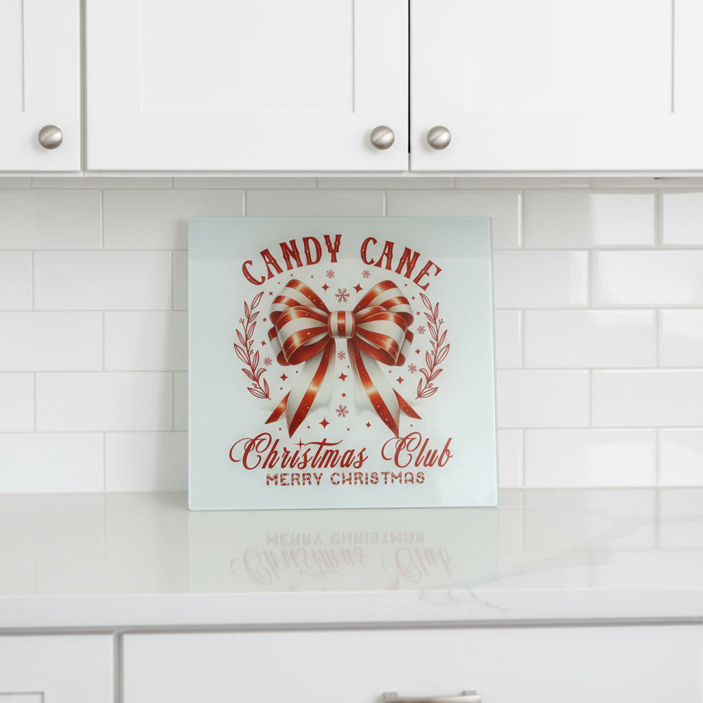 Candy Cane Christmas Club Chopping Board 30cm