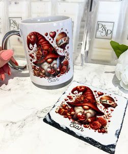 Red Cocktail Gonk Mug and Coaster Set