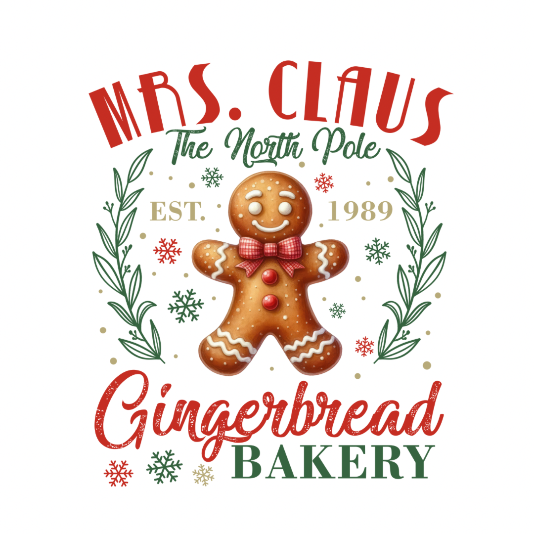 Mrs Claus Bakery (Splash Back/ Chopping Board &filled Cushion)