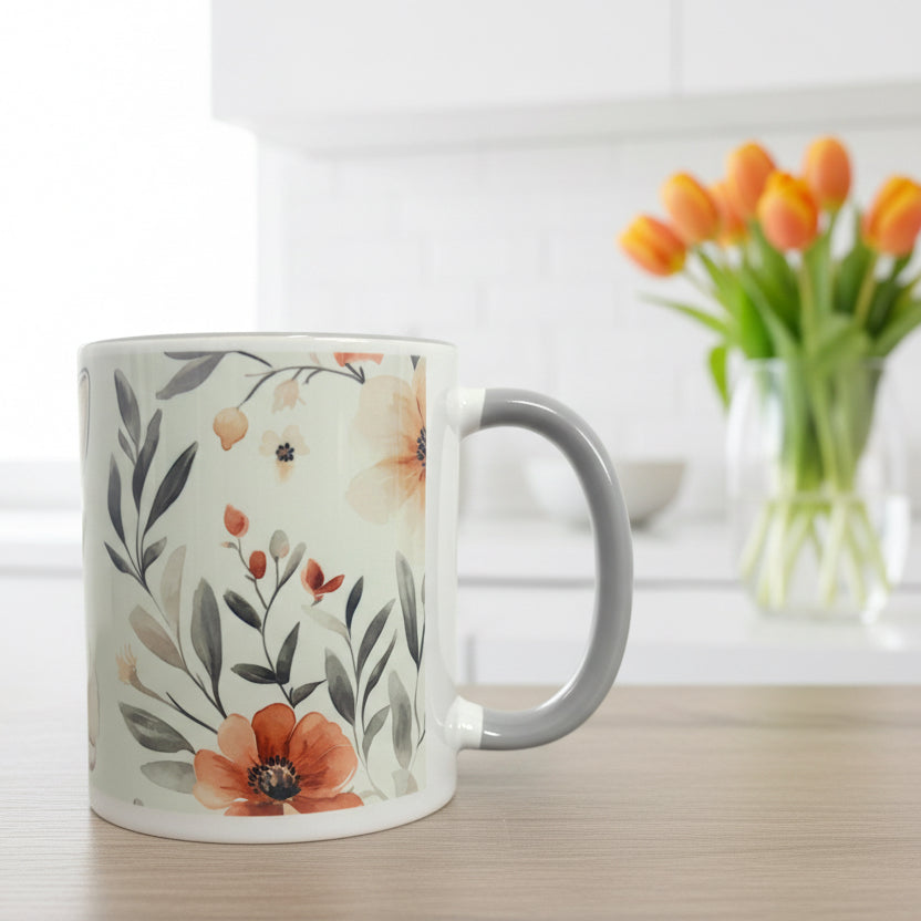 Bunny Grey Handle Mug