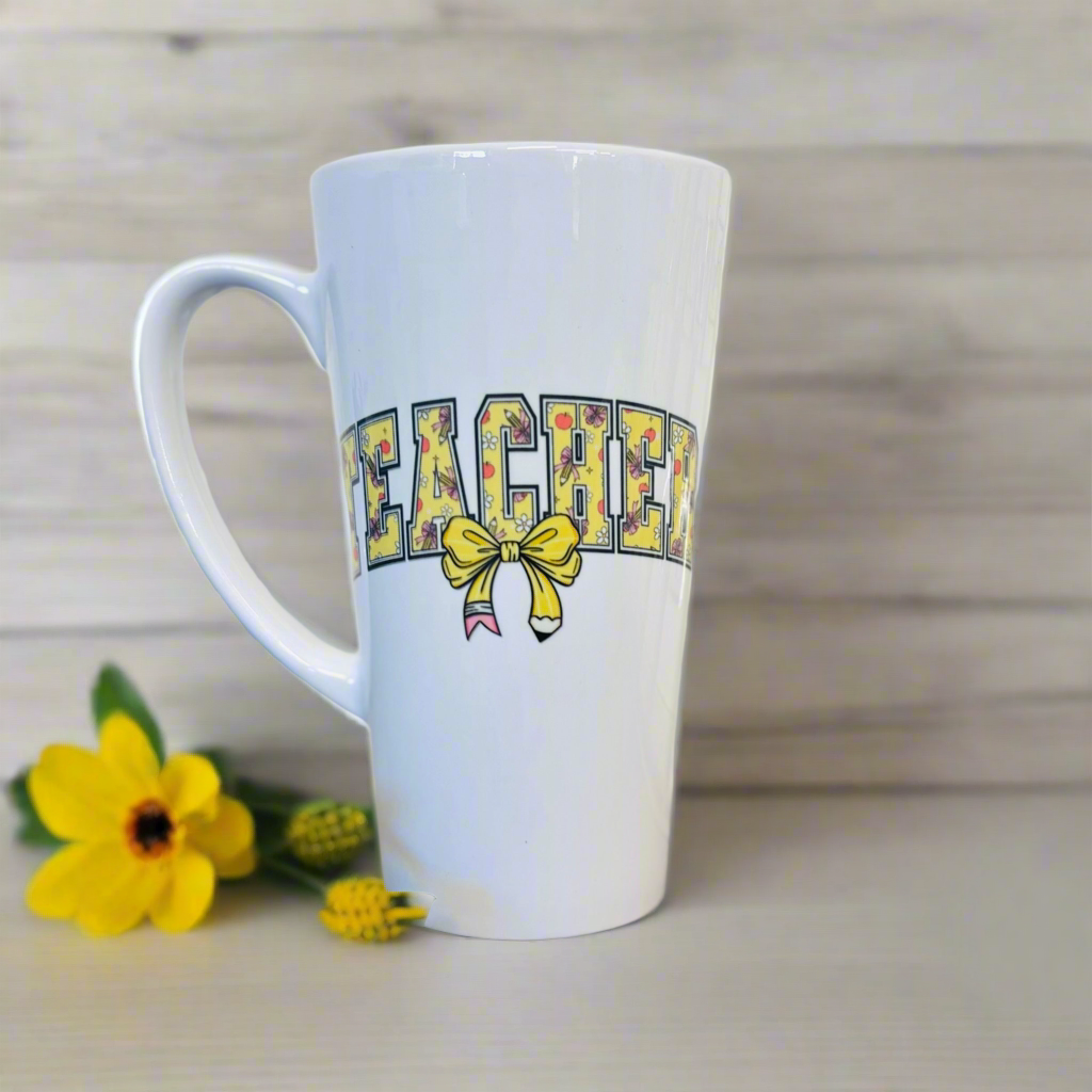 Latte Teacher Ceramic Mug 17oz inc Box