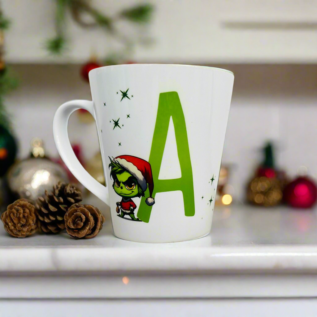 Green Boy Initial Mini Initial Latte Mug