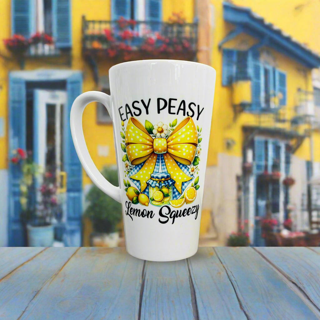 Easy Peasy Lemon Squeezy 17oz Latte Mug