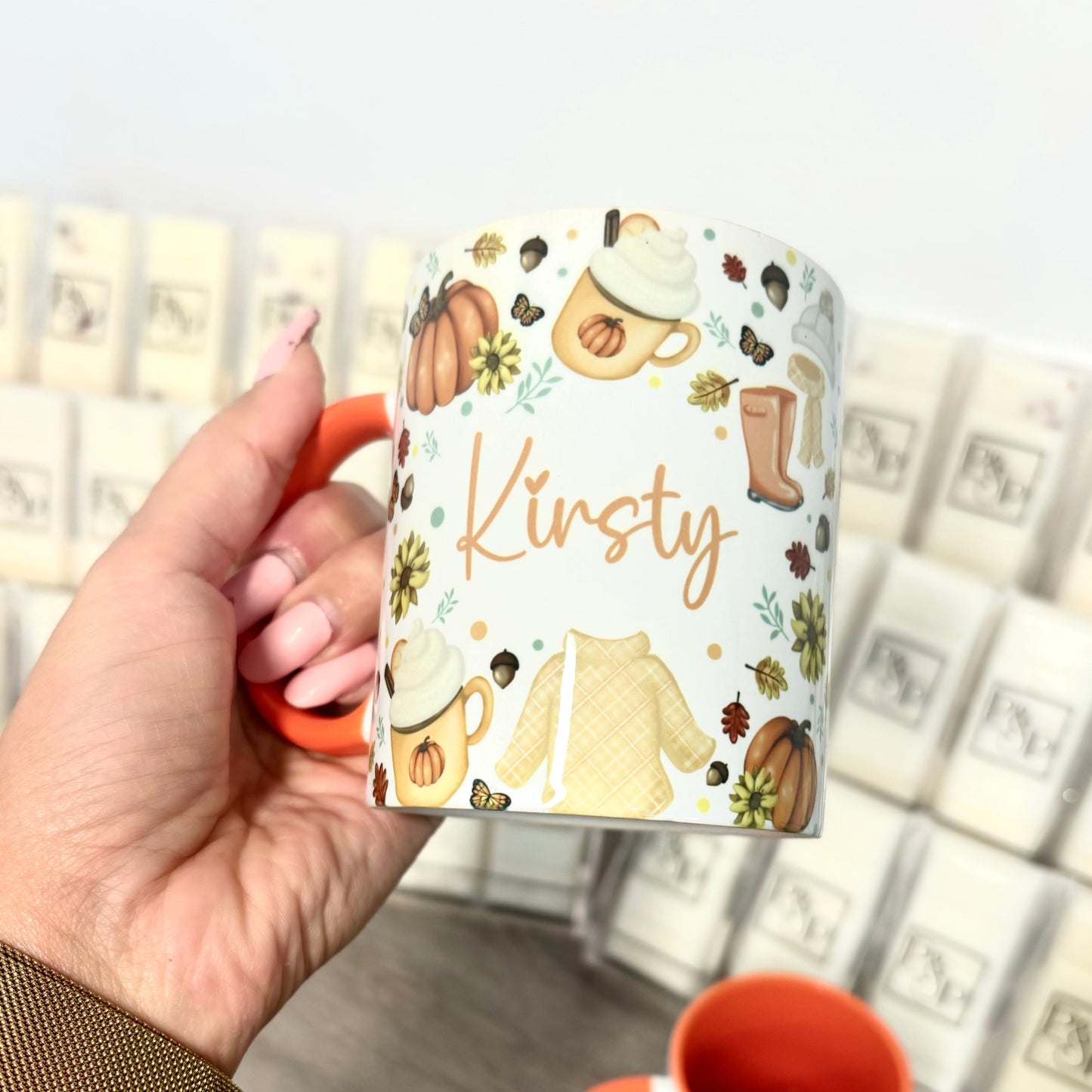 Autumnal Personalised Wrap Mug