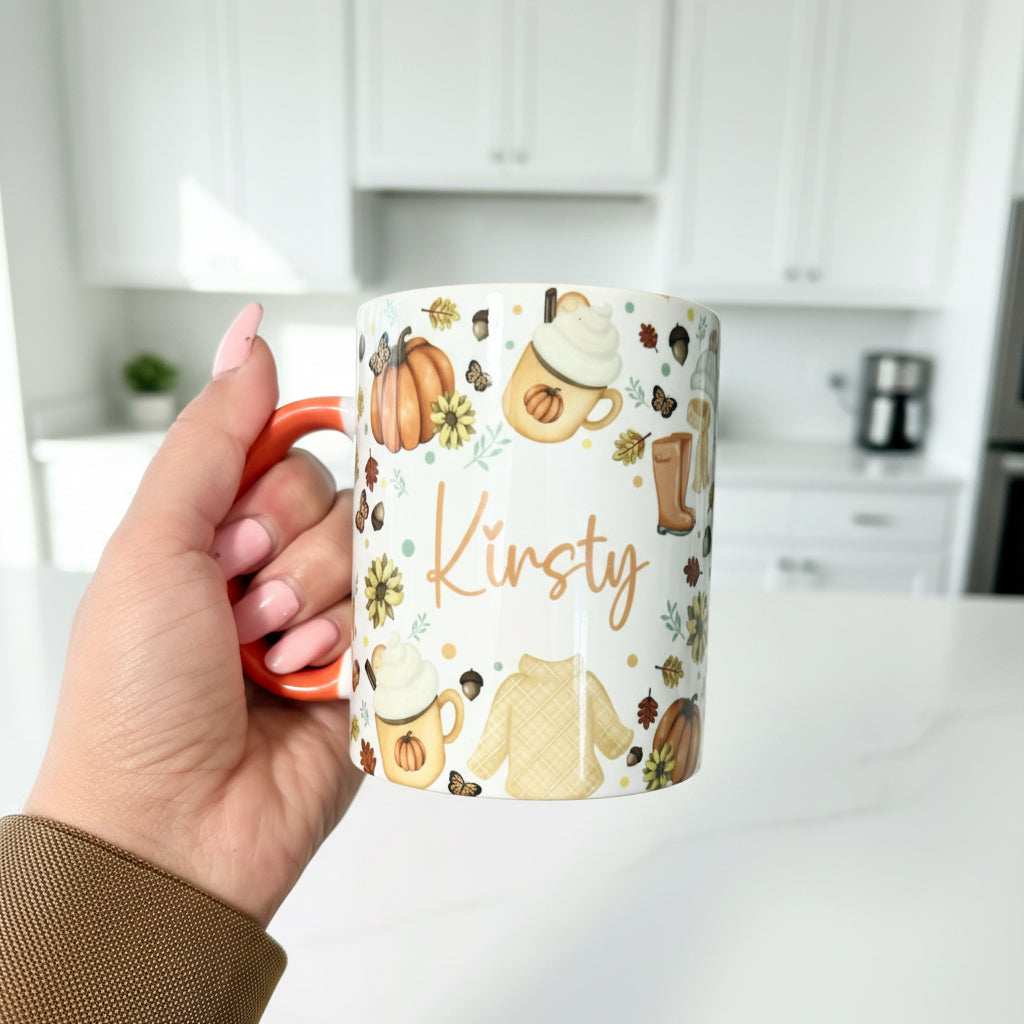 Autumnal Personalised Wrap Mug