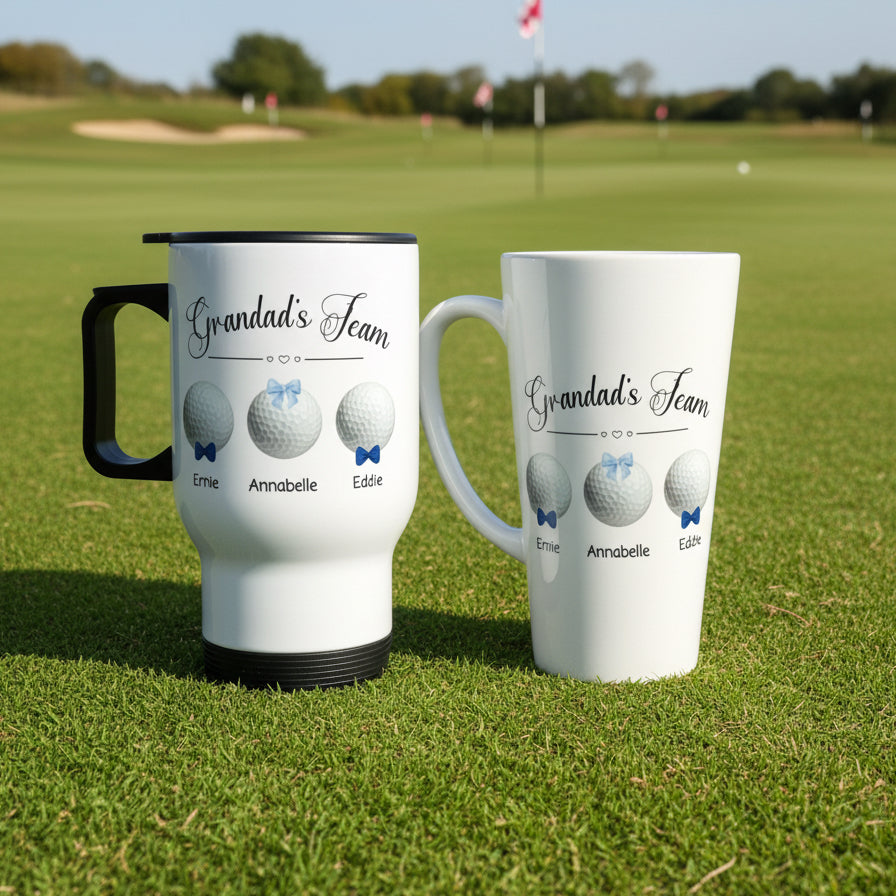 Golfing Team Latte and Travel Mug