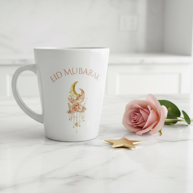 Pink Double Crescent Latte Mug