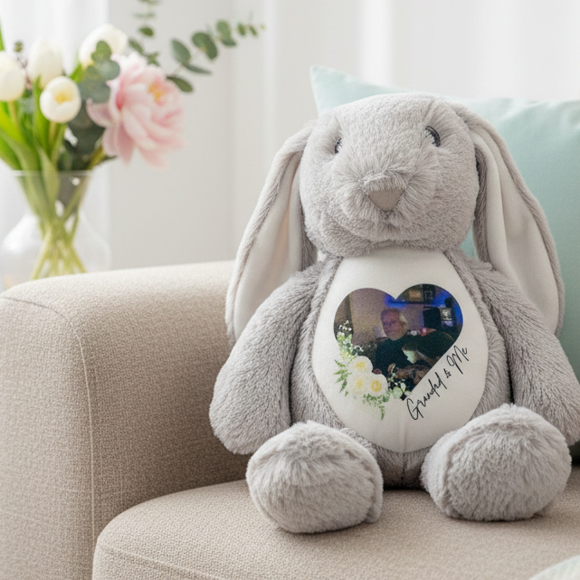 Floppy Rabbit Plush Teddy - Photo and Text