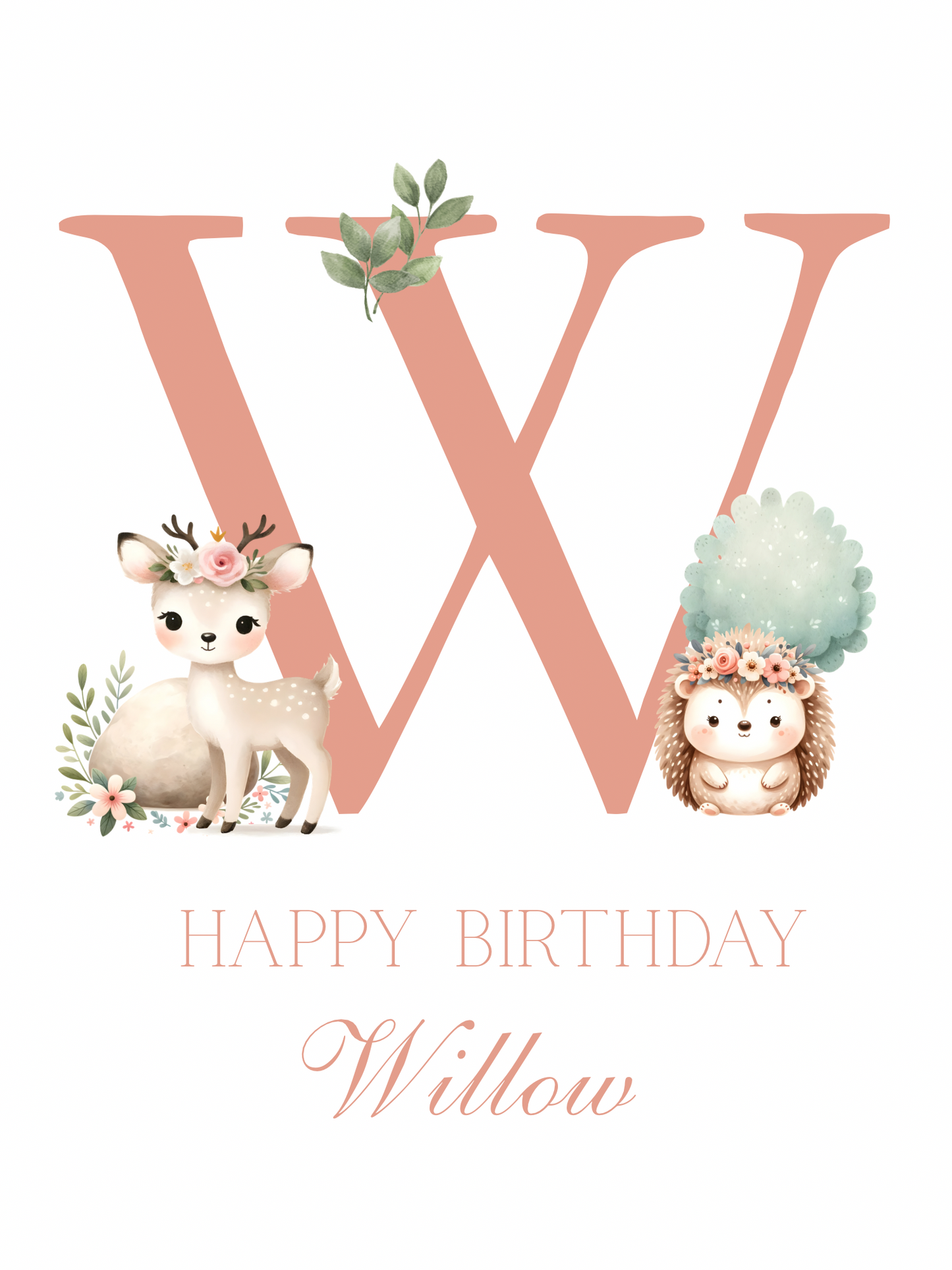 TESTER Birthday Sack Woodland Letter