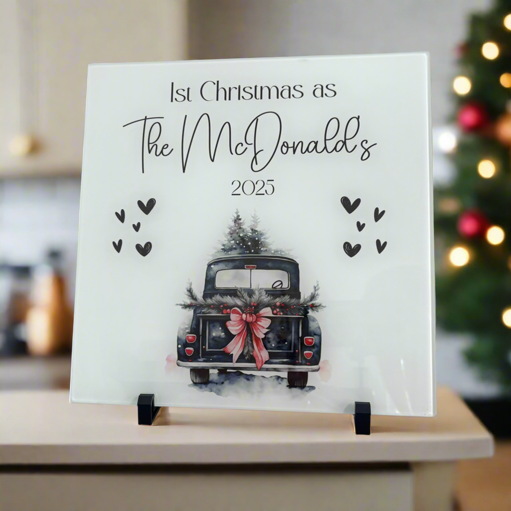 Christmas Truck 30cm Chopping Board/ Splashback