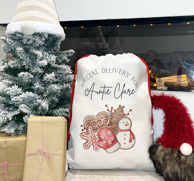 Santa Sack Gingerbread Cookies